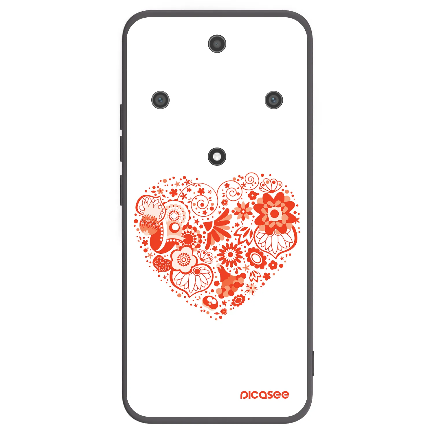 Picasee husă neagră din silicon pentru Honor Magic5 Lite 5G - Big heart