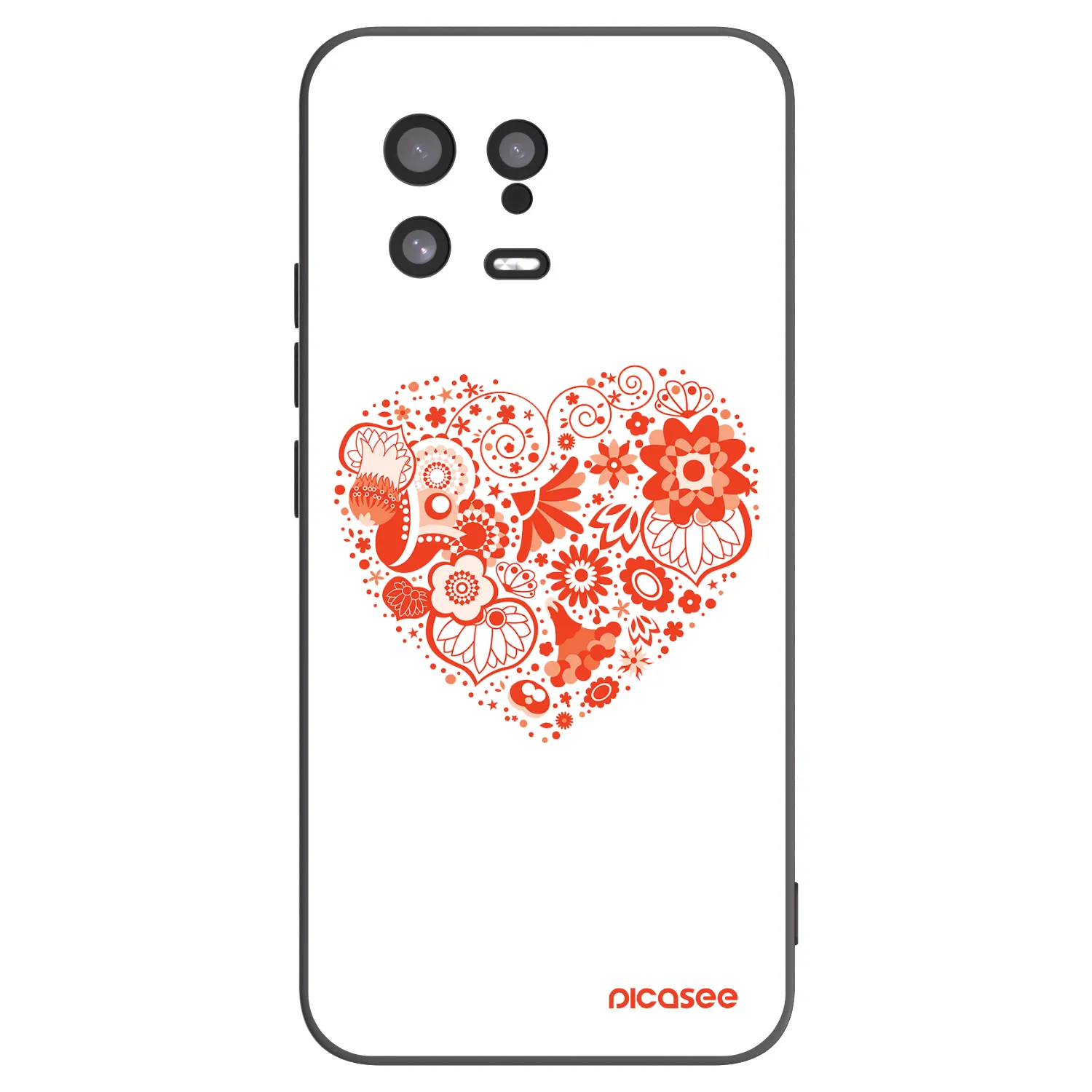 Picasee husă neagră din silicon pentru Xiaomi 13 - Big heart