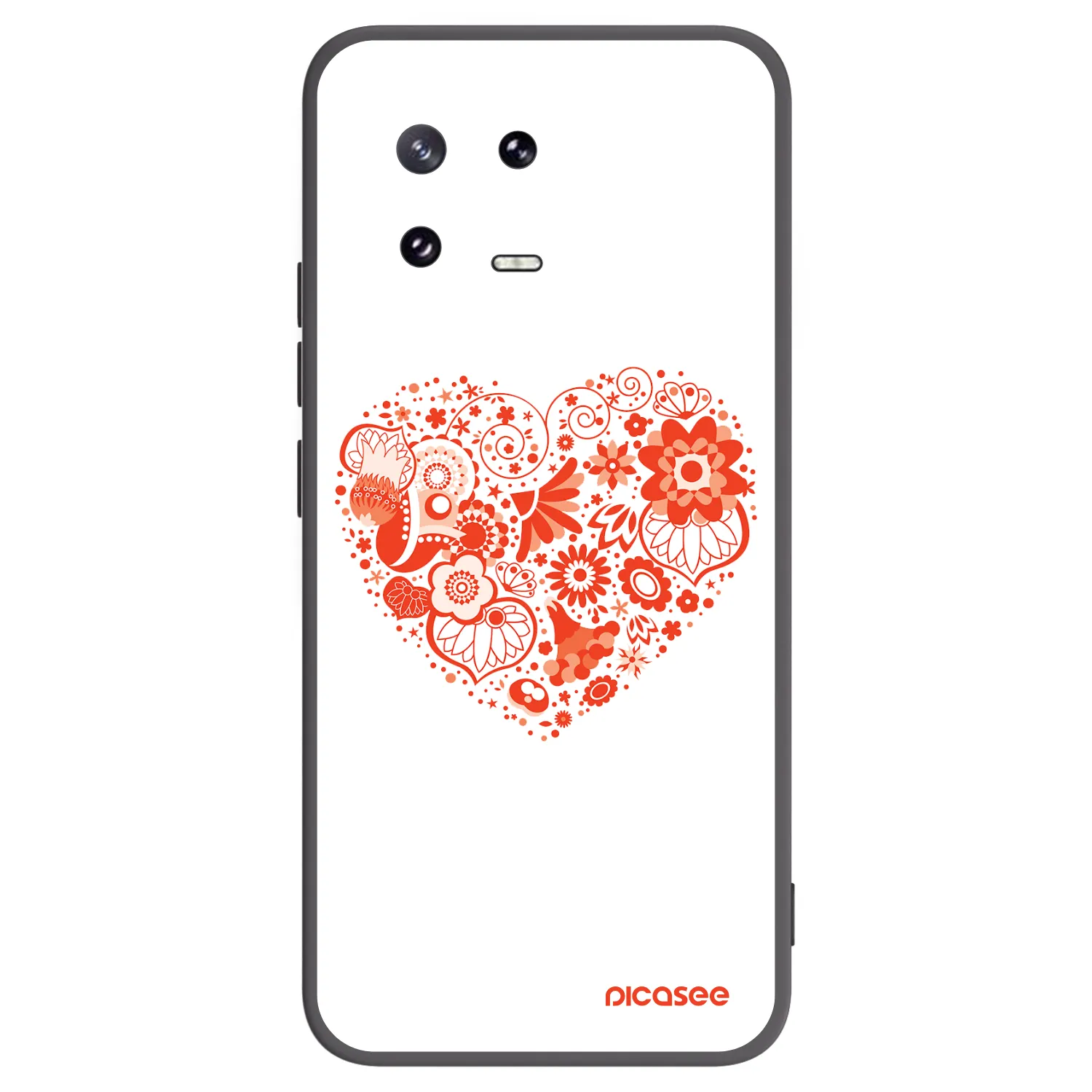 Picasee husă neagră din silicon pentru Xiaomi 13 Pro - Big heart