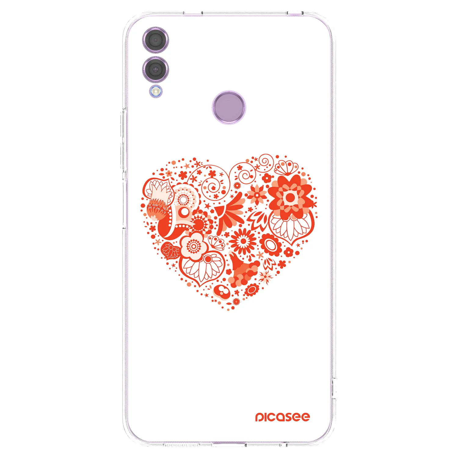 Picasee husă transparentă din silicon pentru Honor 8X - Big heart