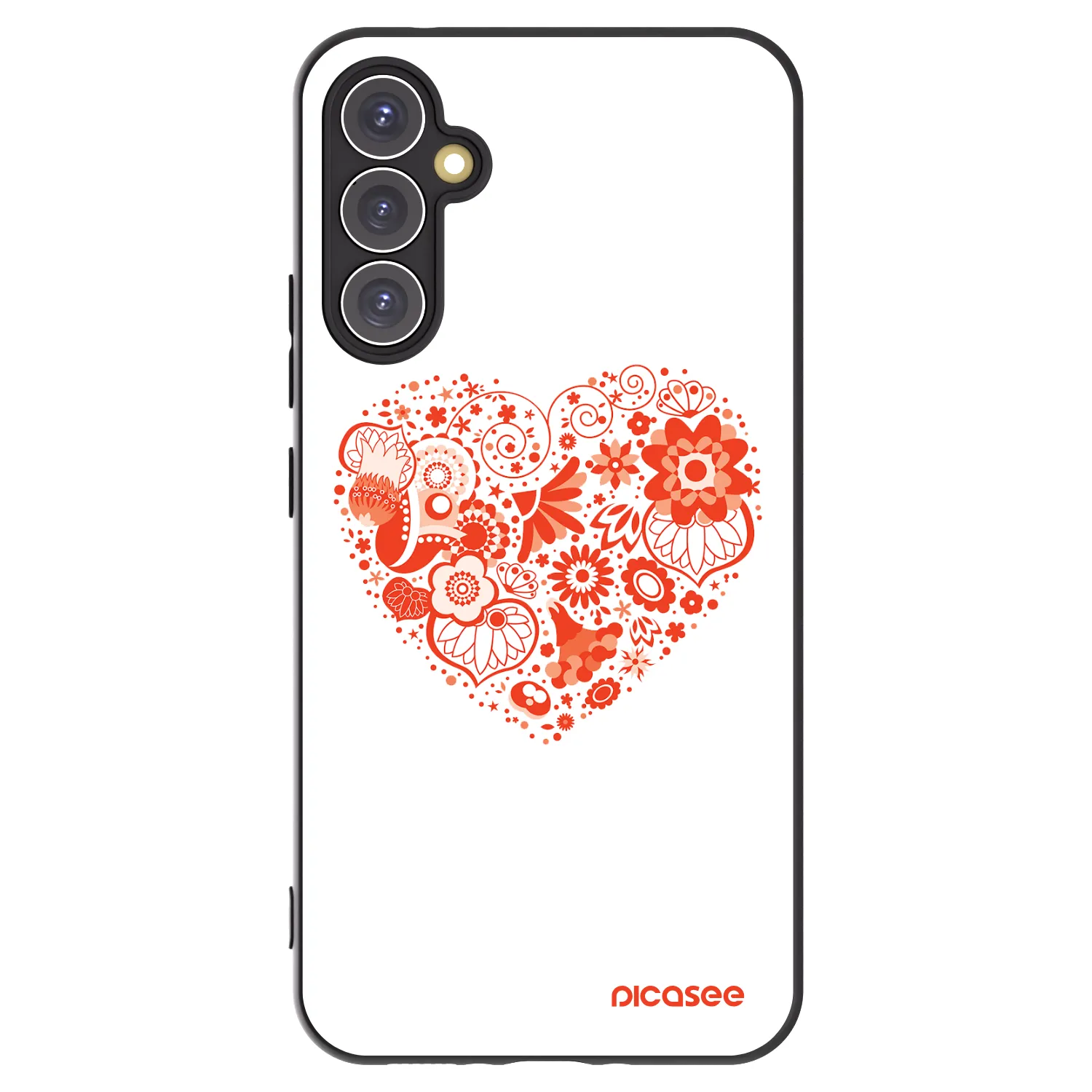 Picasee husă neagră din silicon pentru Samsung Galaxy A34 5G A346B - Big heart