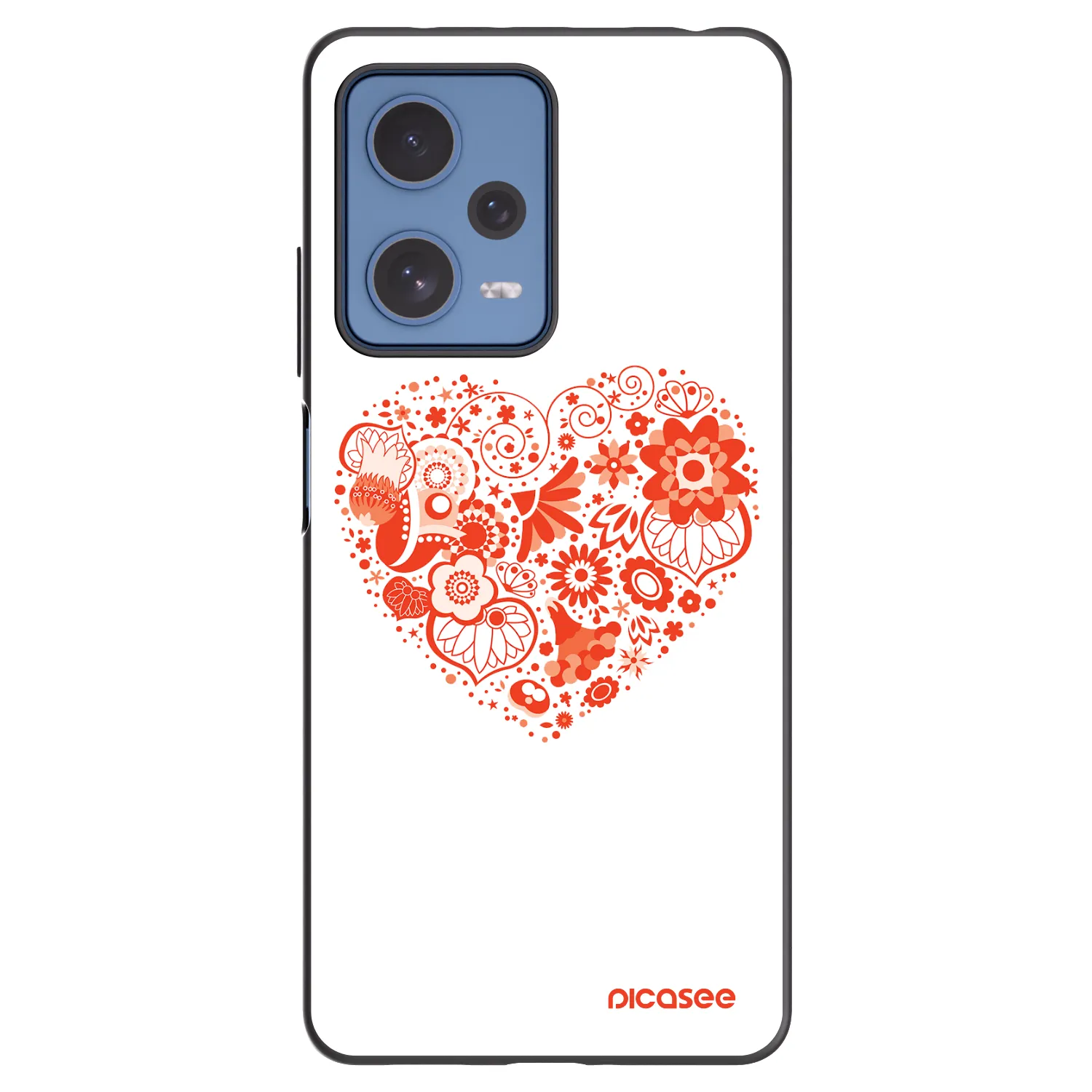 Picasee husă neagră din silicon pentru Xiaomi Redmi Note 12 Pro 5G - Big heart