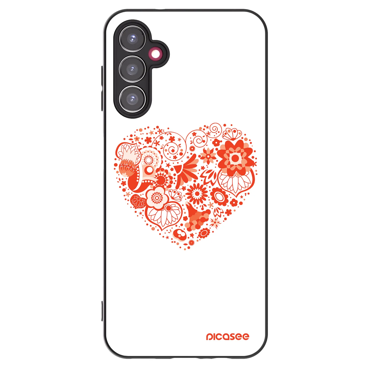 Picasee husă neagră din silicon pentru Samsung Galaxy A14 4G A145R - Big heart