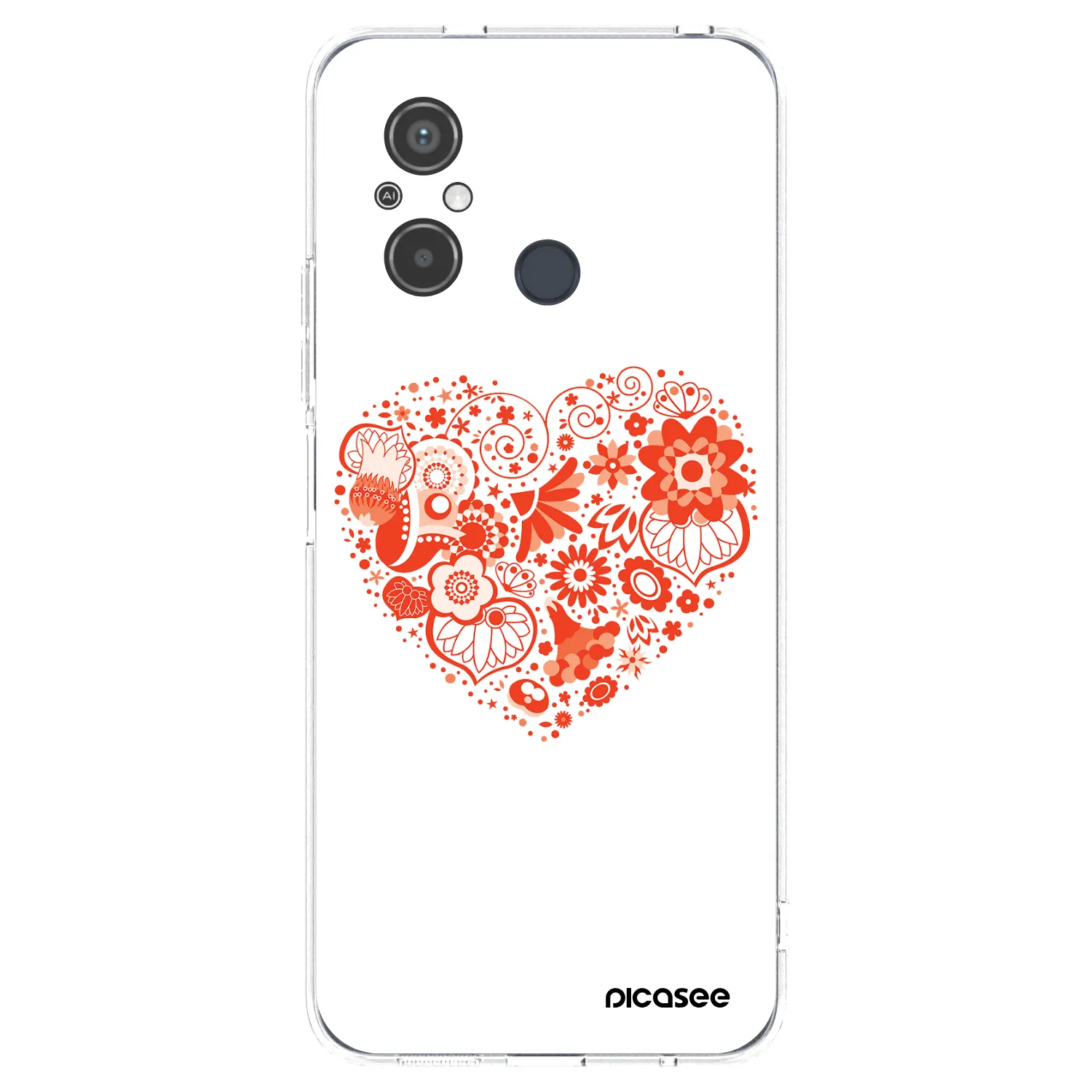 Picasee husă transparentă din silicon pentru Xiaomi Redmi 12C - Big heart