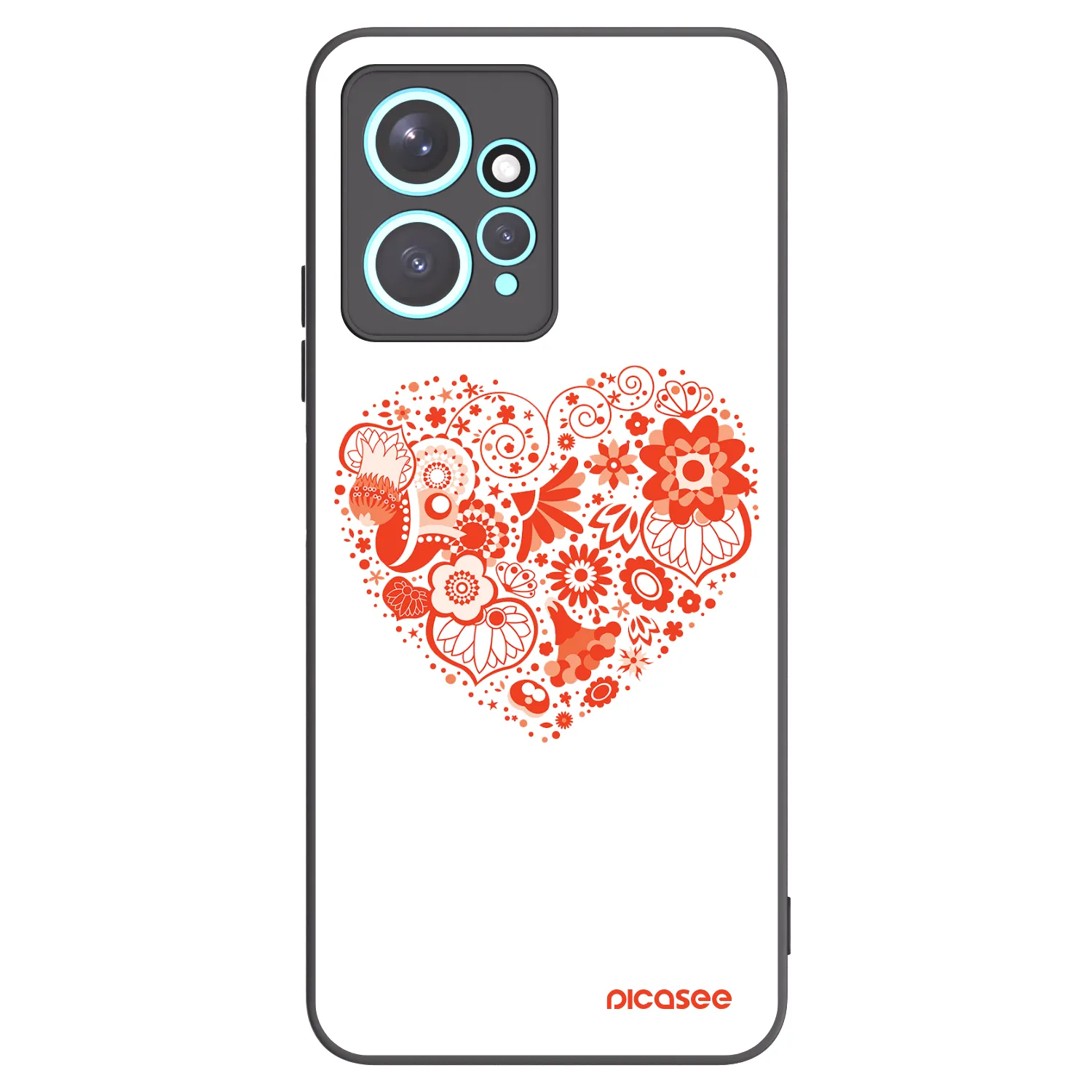 Picasee husă neagră din silicon pentru Xiaomi Redmi Note 12 4G - Big heart
