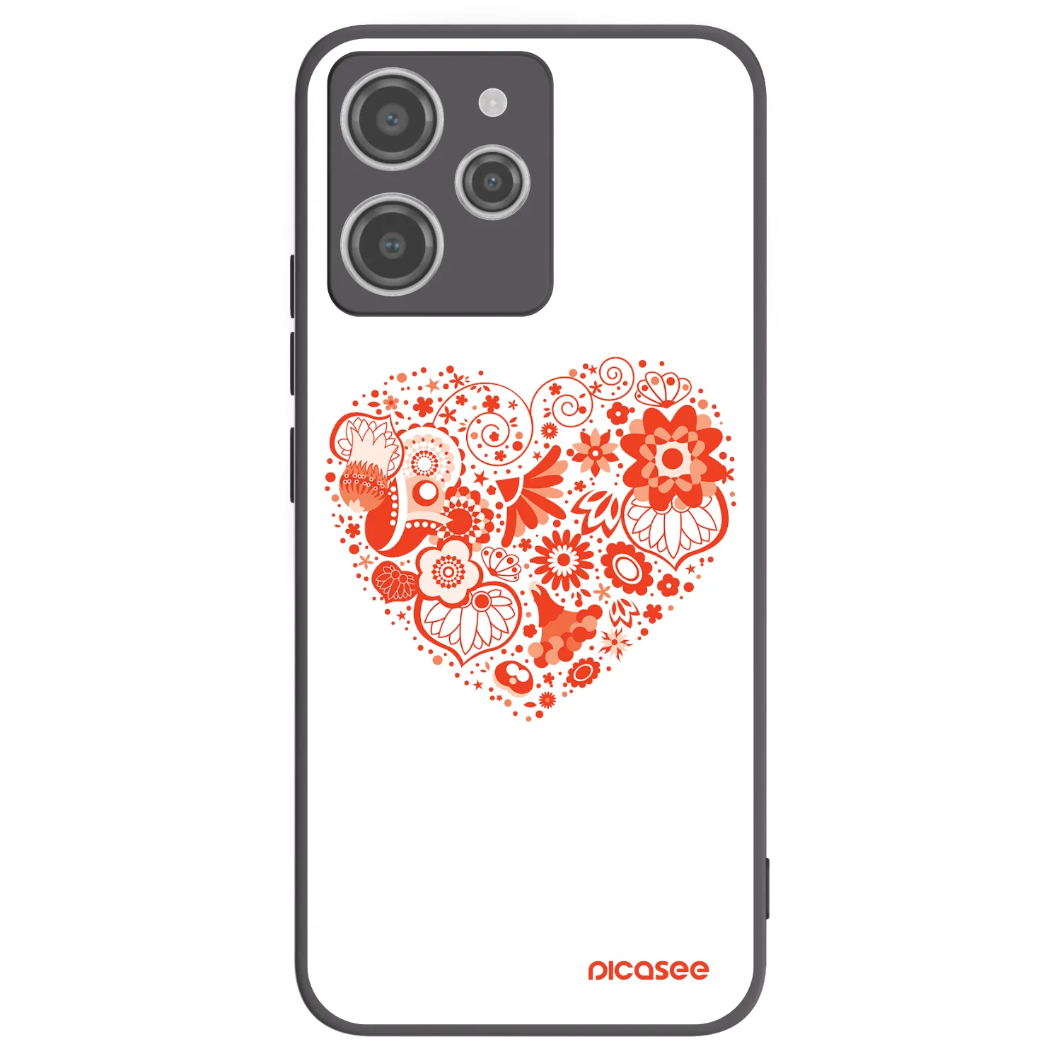 Picasee husă neagră din silicon pentru Xiaomi Redmi 12 4G - Big heart