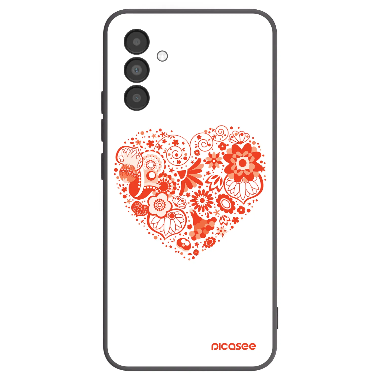 Picasee husă neagră din silicon pentru Samsung Galaxy A04s A047F - Big heart