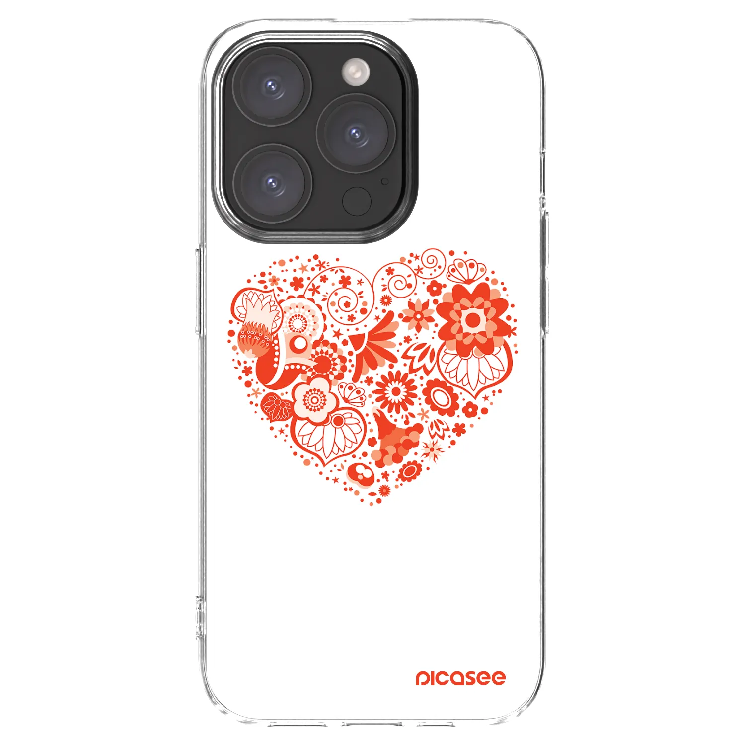 Picasee husă transparentă din silicon pentru Apple iPhone 15 Pro - Big heart