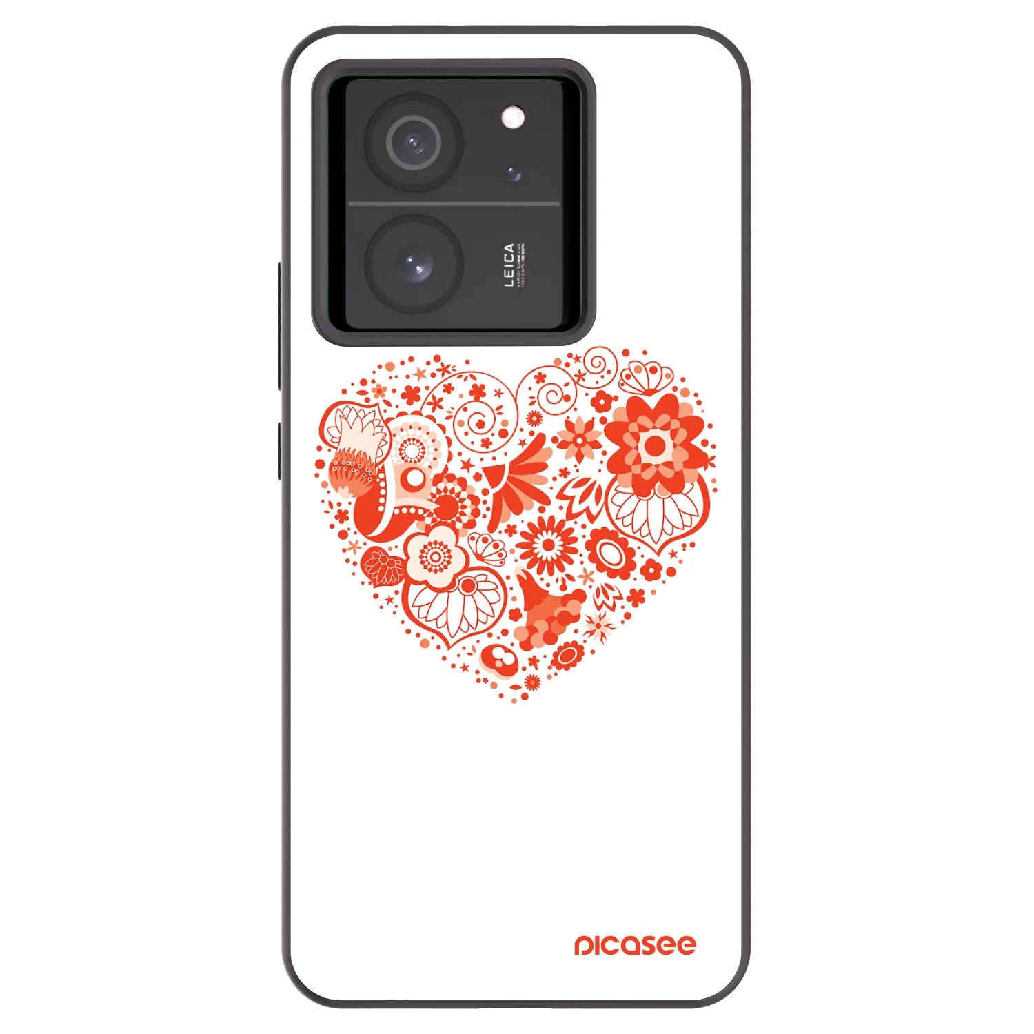 Picasee husă neagră din silicon pentru Xiaomi 13T - Big heart