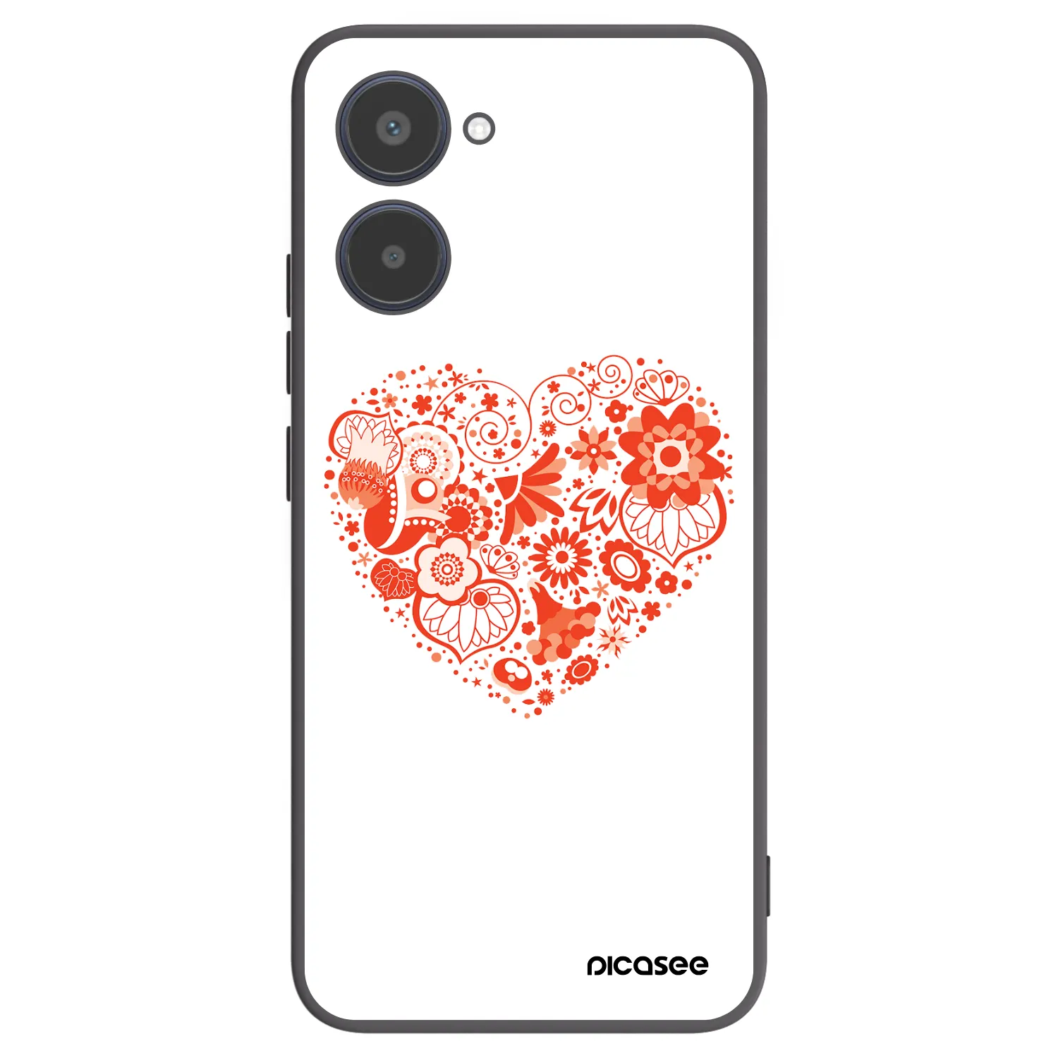 Picasee husă neagră din silicon pentru Realme 10 4G - Big heart
