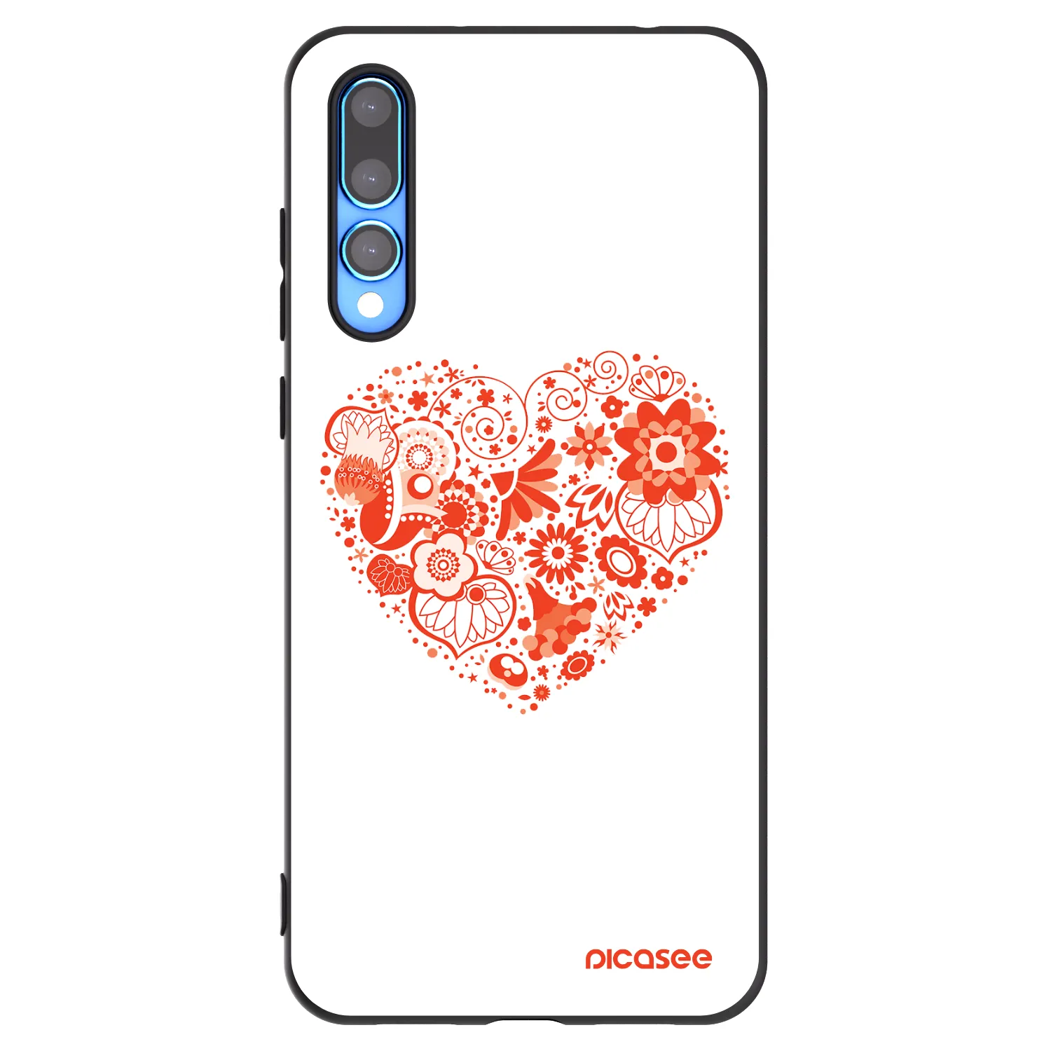 Picasee husă neagră din silicon pentru Huawei P20 Pro - Big heart