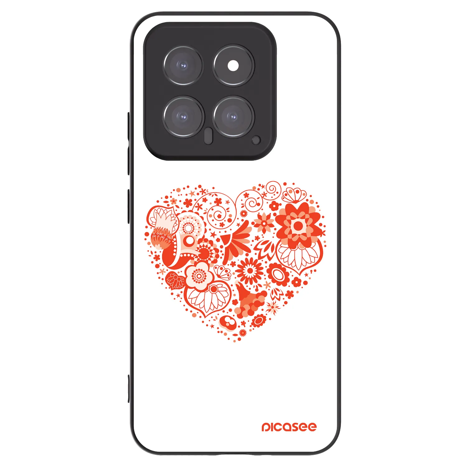 Picasee husă neagră din silicon pentru Xiaomi 14 - Big heart