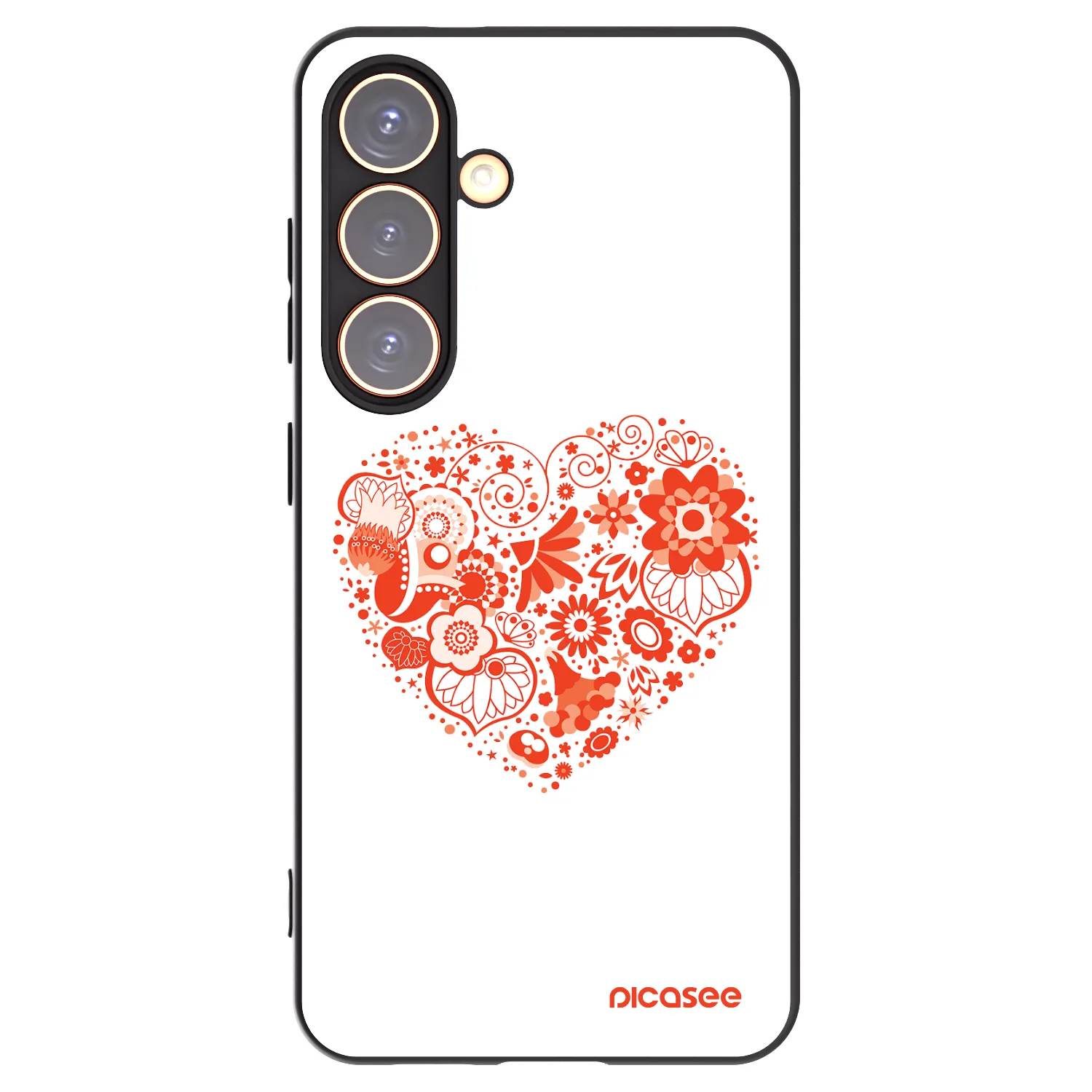 Picasee husă neagră din silicon pentru Samsung Galaxy S24 S921B 5G - Big heart