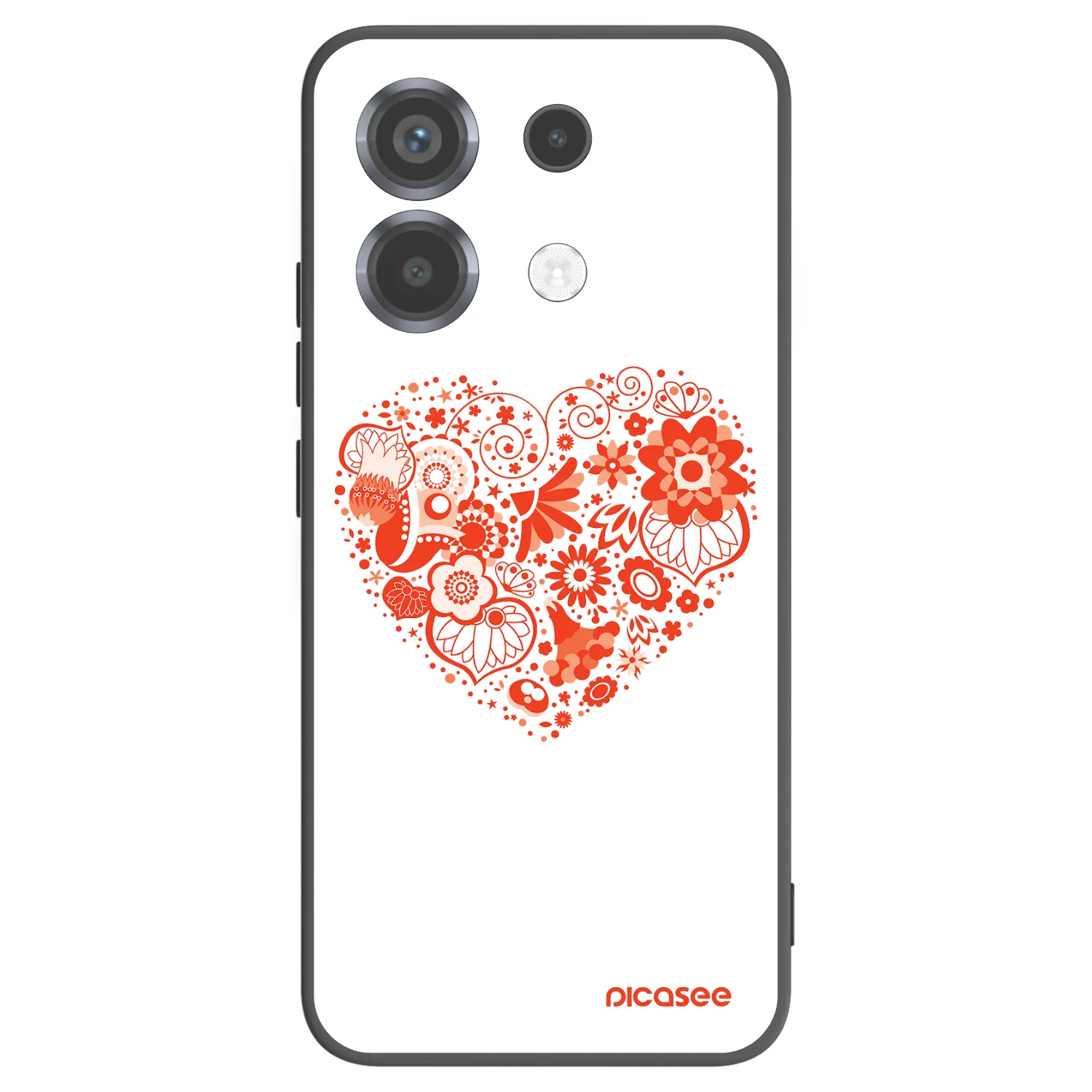 Picasee husă neagră din silicon pentru Xiaomi Poco X6 - Big heart