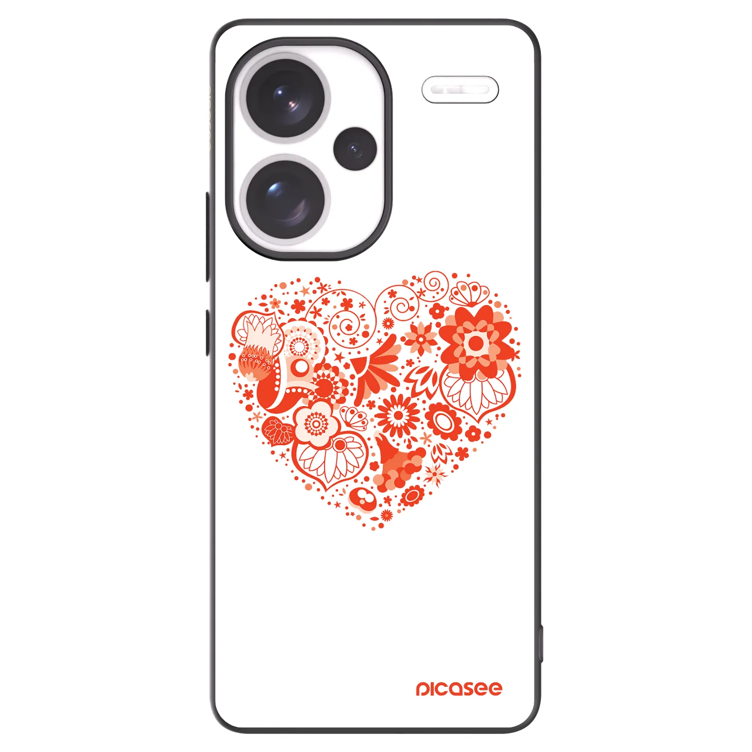 Picasee husă neagră din silicon pentru Xiaomi Redmi Note 13 Pro+ 5G - Big heart