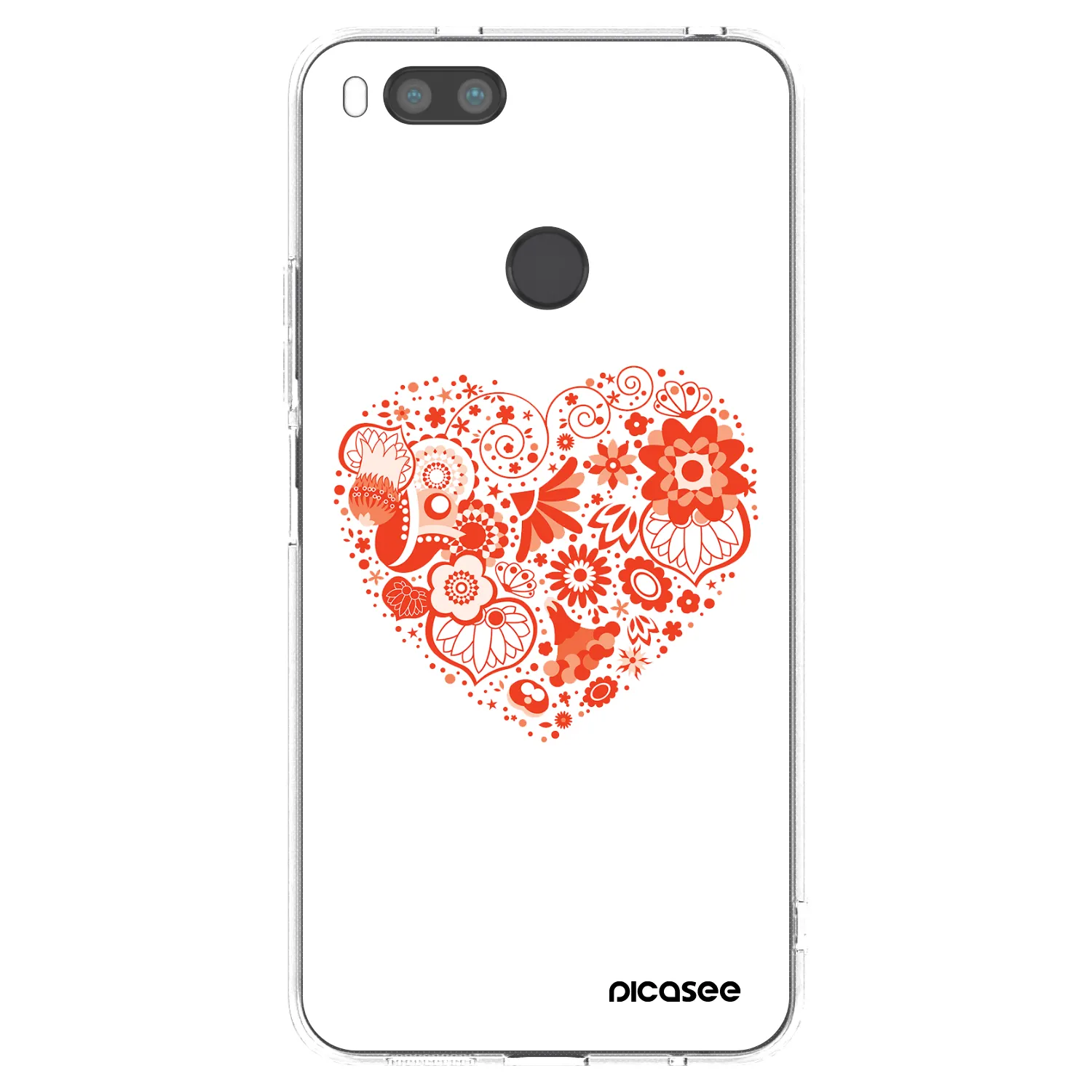 Picasee husă transparentă din silicon pentru Xiaomi Mi A1 Global - Big heart