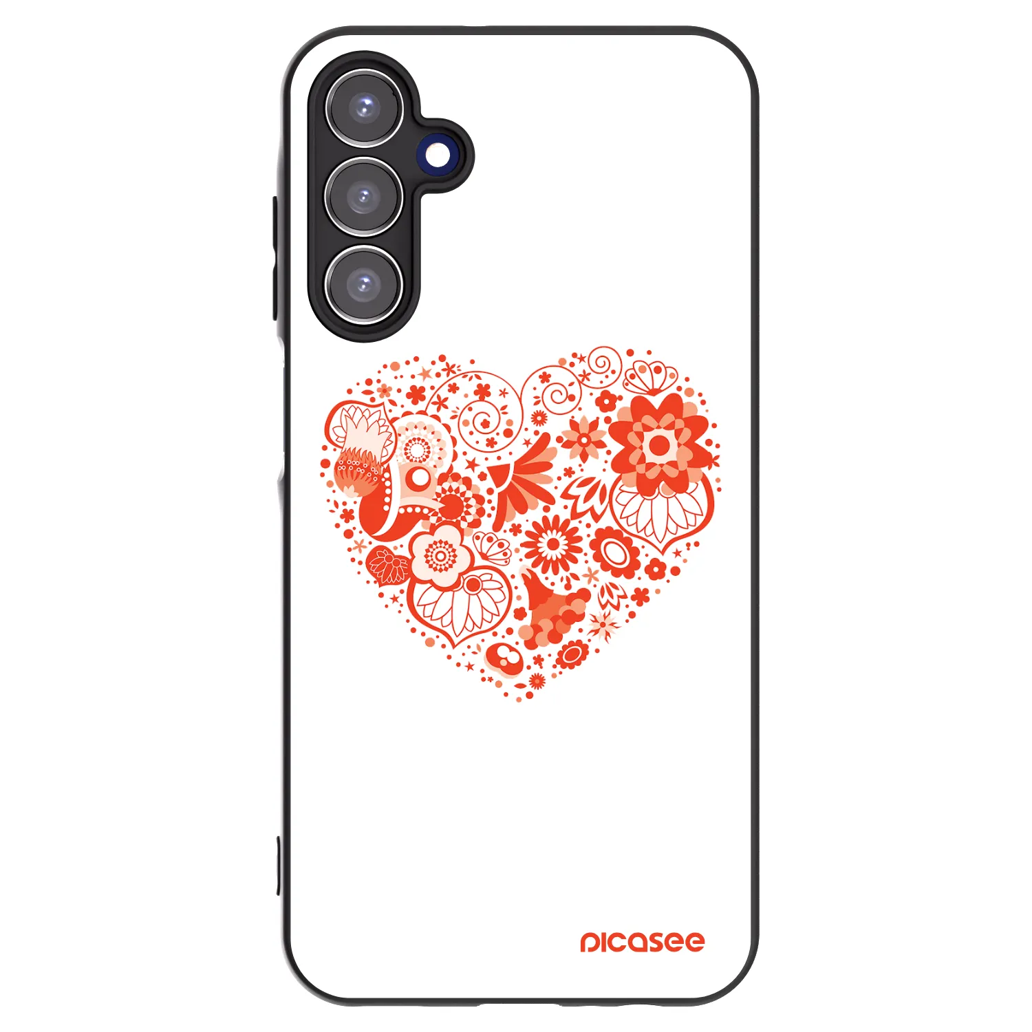 Picasee husă neagră din silicon pentru Samsung Galaxy A15 A155F 4G - Big heart