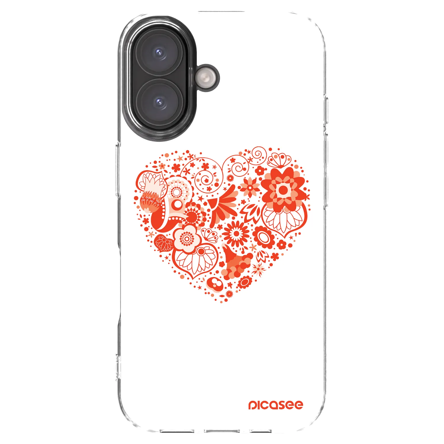 Picasee husă transparentă din silicon pentru Apple iPhone 16 - Big heart