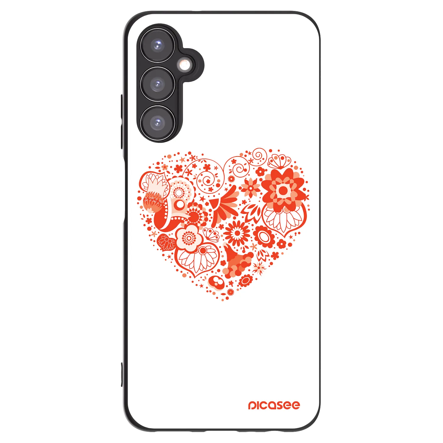 Picasee husă neagră din silicon pentru Samsung Galaxy A05s A057G - Big heart