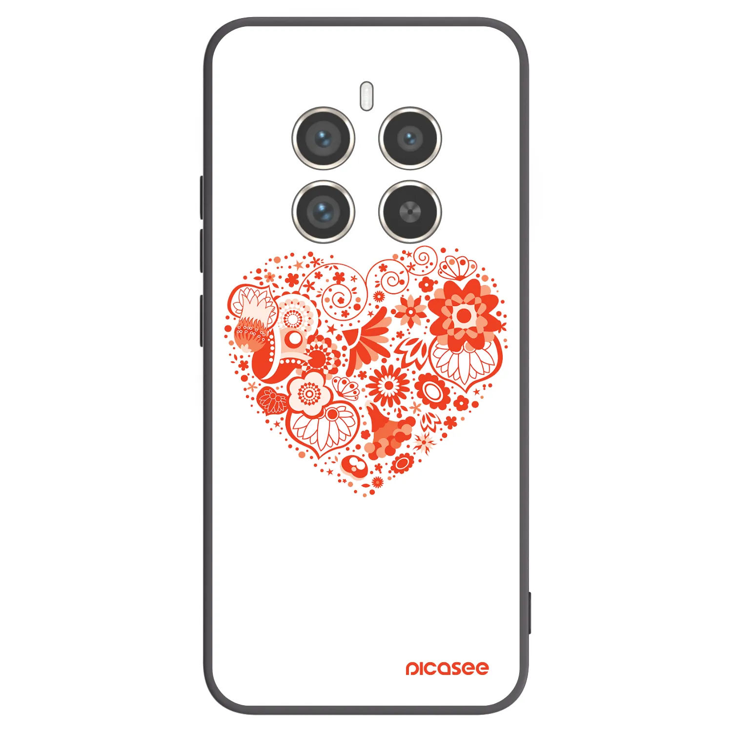 Picasee husă neagră din silicon pentru Realme 12 Pro 5G - Big heart