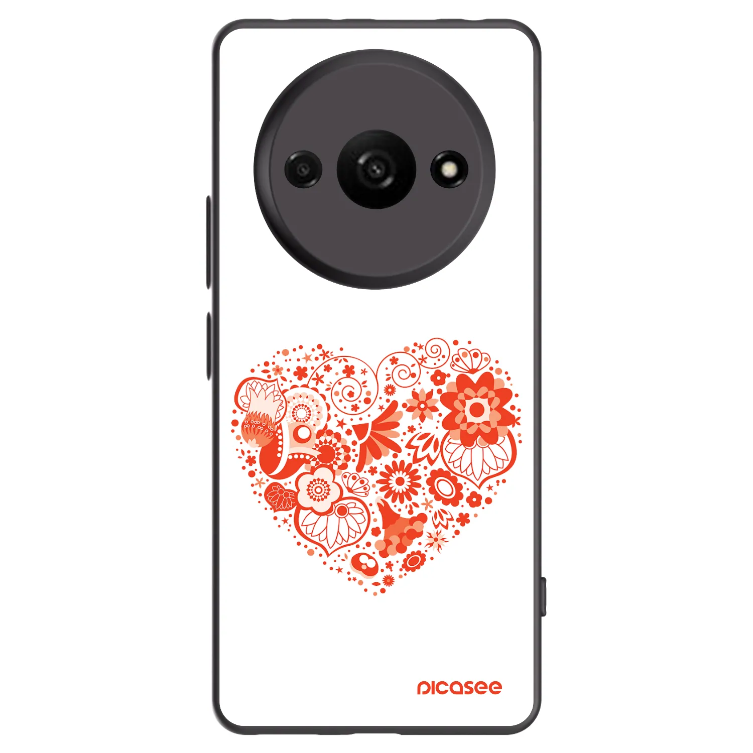 Picasee husă neagră din silicon pentru Xiaomi Redmi A3 - Big heart