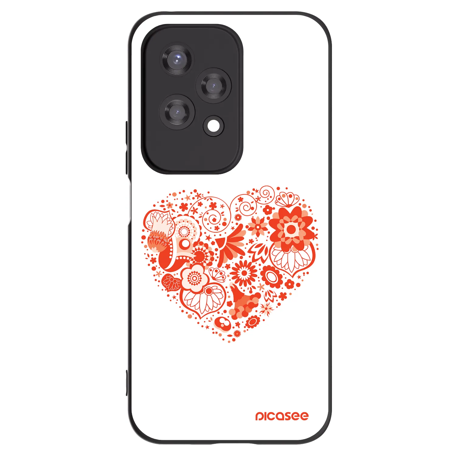 Picasee husă neagră din silicon pentru Honor 200 Lite - Big heart