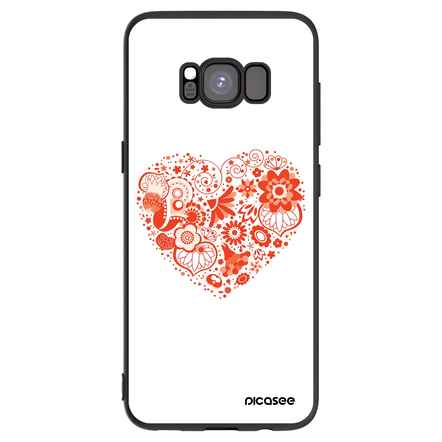 Picasee husă neagră din silicon pentru Samsung Galaxy S8 G950F - Big heart