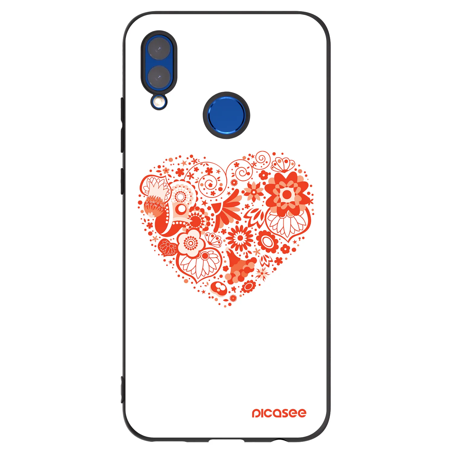 Picasee husă neagră din silicon pentru Honor 10 Lite - Big heart