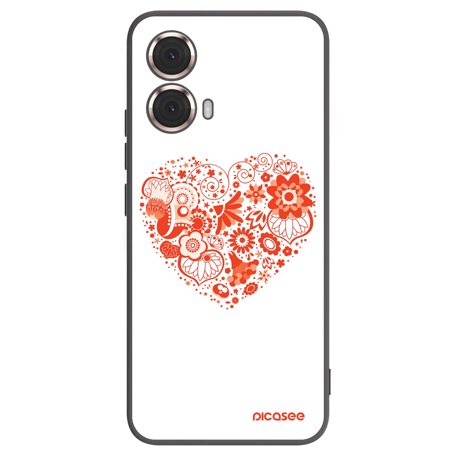 Picasee husă neagră din silicon pentru Motorola Moto G85 - Big heart