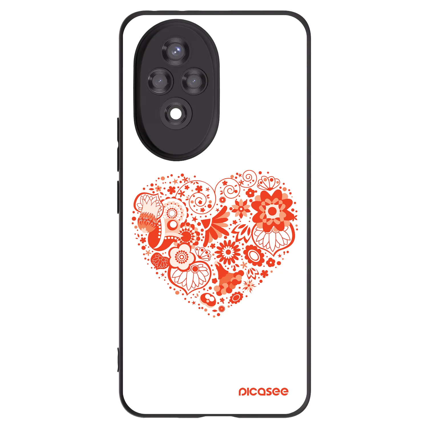 Picasee husă neagră din silicon pentru Honor 200 Pro 5G - Big heart