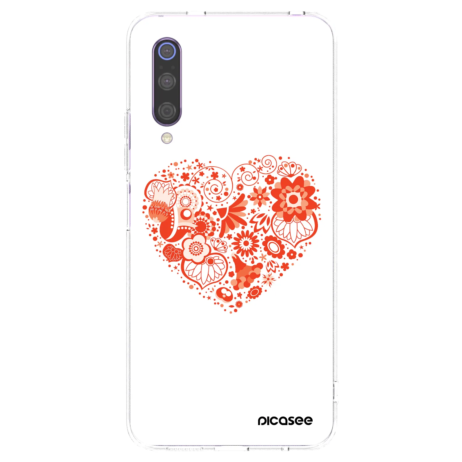 Picasee husă transparentă din silicon pentru Xiaomi Mi 9 - Big heart