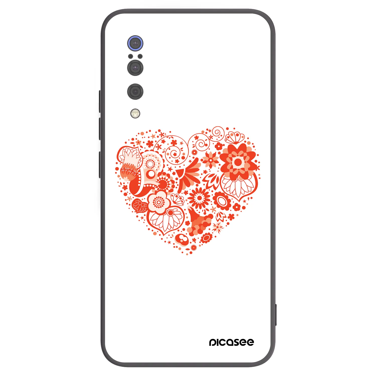 Picasee husă neagră din silicon pentru Xiaomi Mi 9 - Big heart