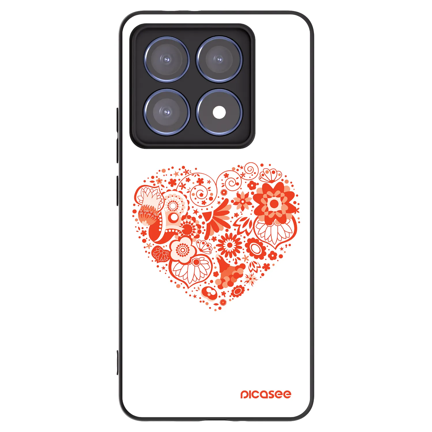 Picasee husă neagră din silicon pentru Xiaomi 14T Pro - Big heart