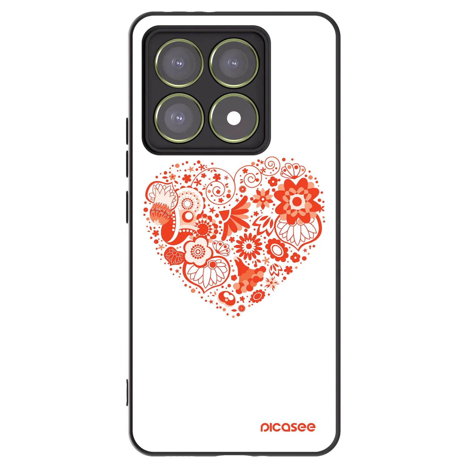 Picasee husă neagră din silicon pentru Xiaomi 14T - Big heart