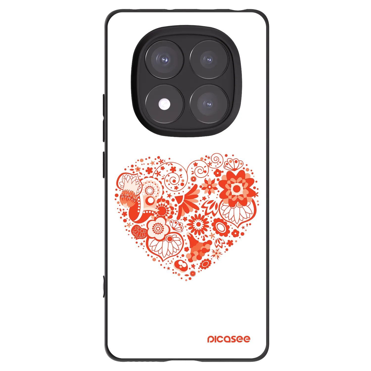 Picasee husă neagră din silicon pentru Xiaomi Redmi Note 14 Pro+ 5G - Big heart