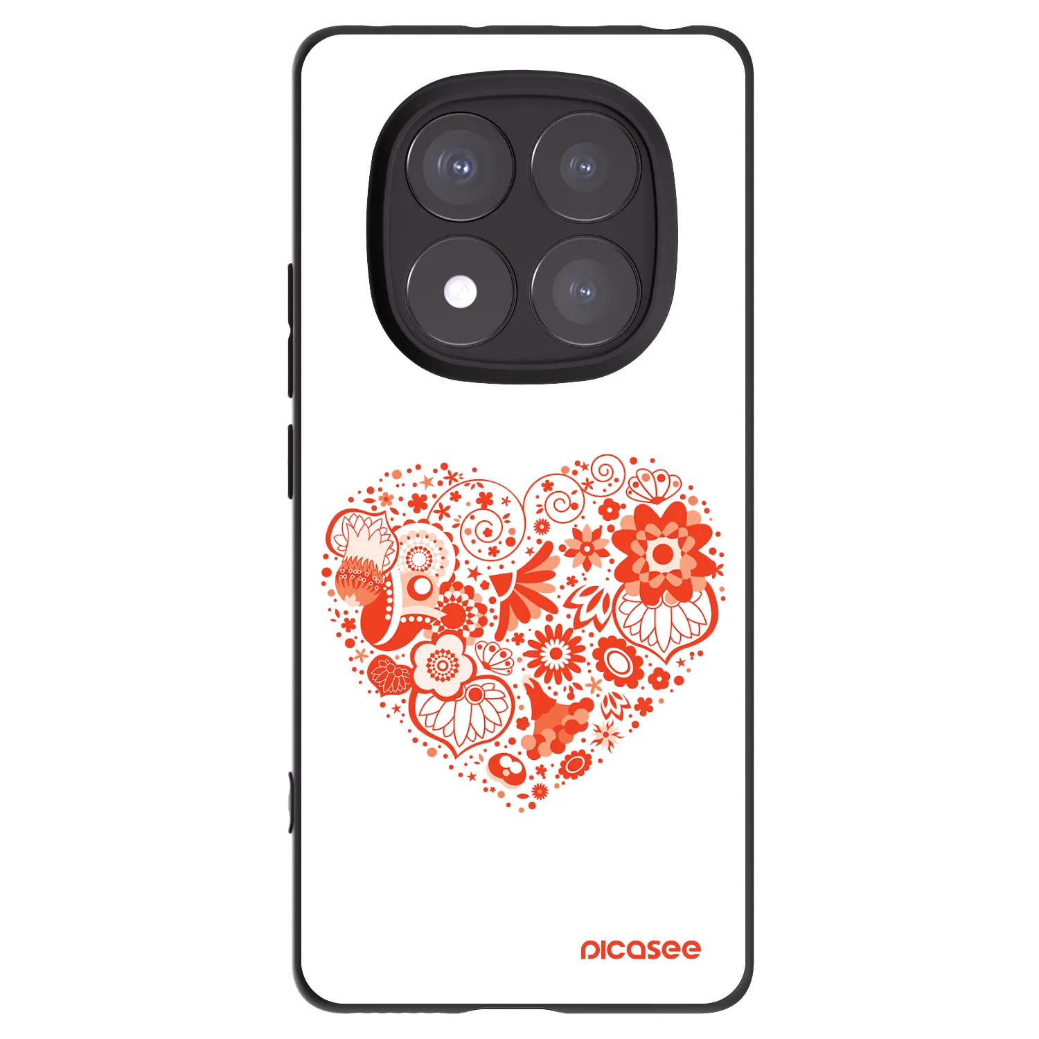 Picasee husă neagră din silicon pentru Xiaomi Redmi Note 14 Pro 5G - Big heart
