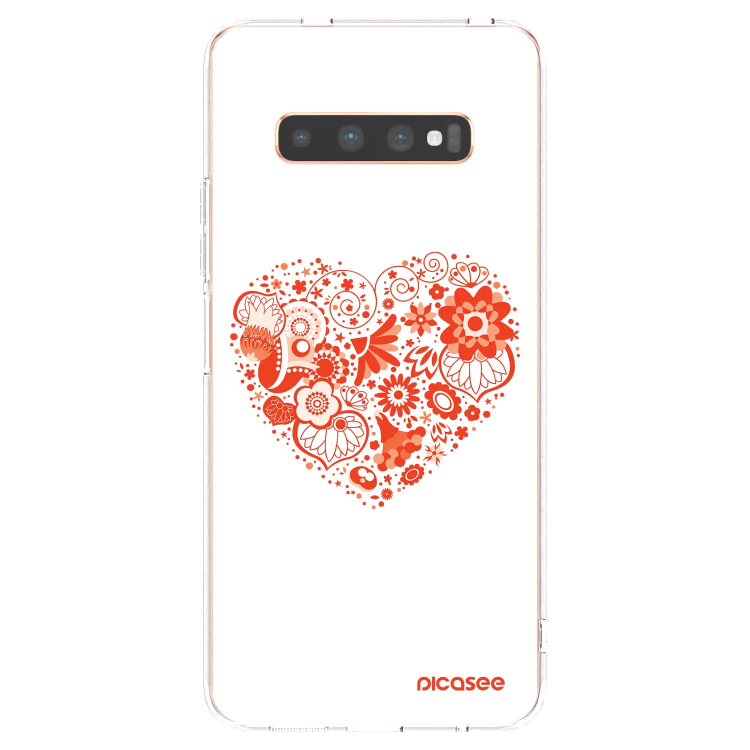 Picasee husă transparentă din silicon pentru Samsung Galaxy S10 Plus G975 - Big heart
