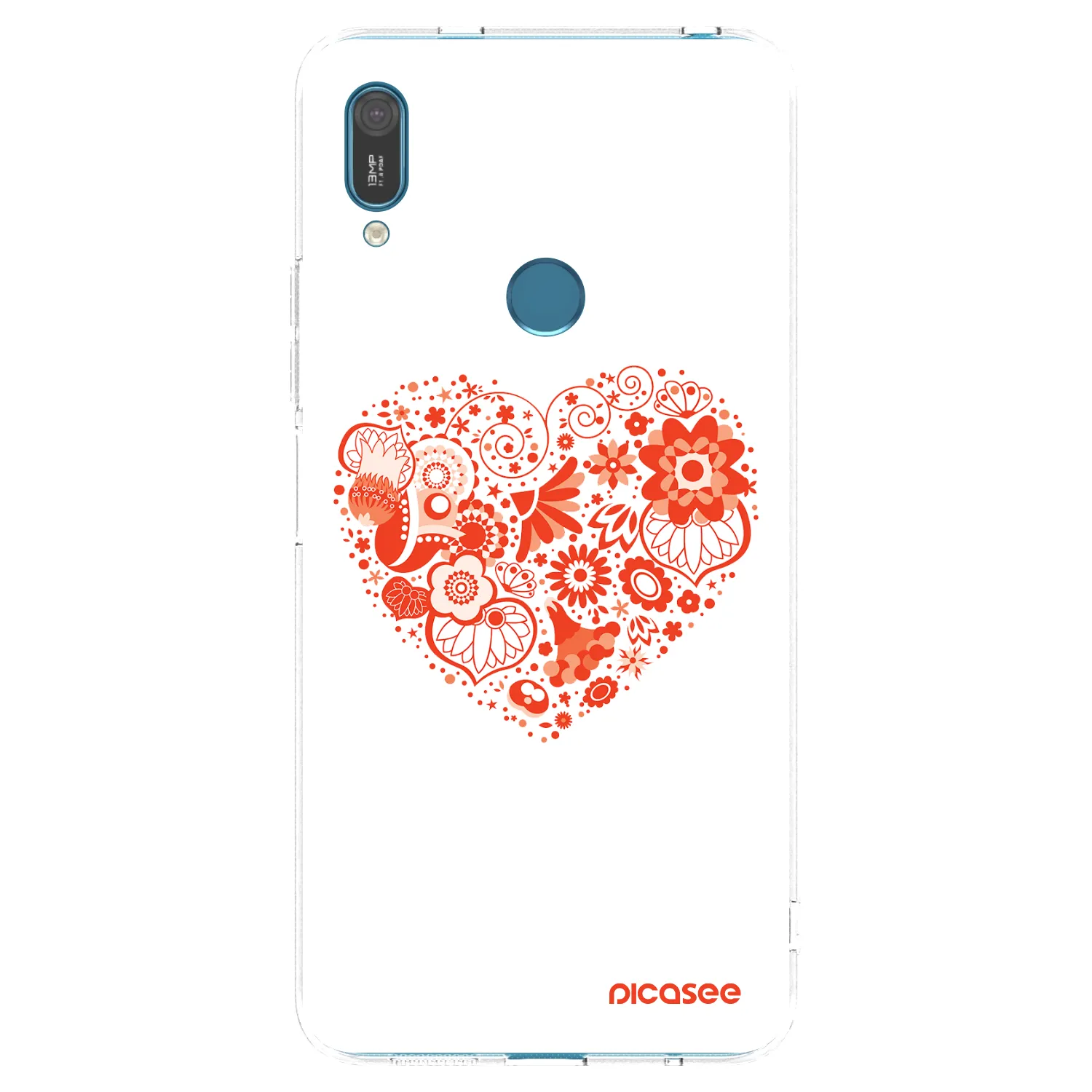 Picasee husă transparentă din silicon pentru Huawei Y7 2019 - Big heart