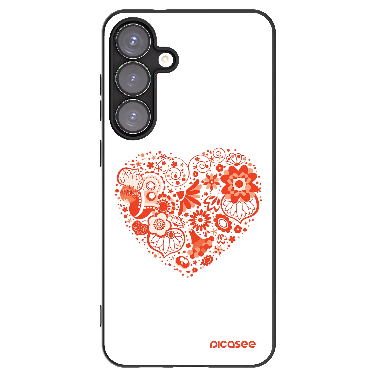 Picasee husă neagră din silicon pentru Samsung Galaxy S25+ 5G - Big heart