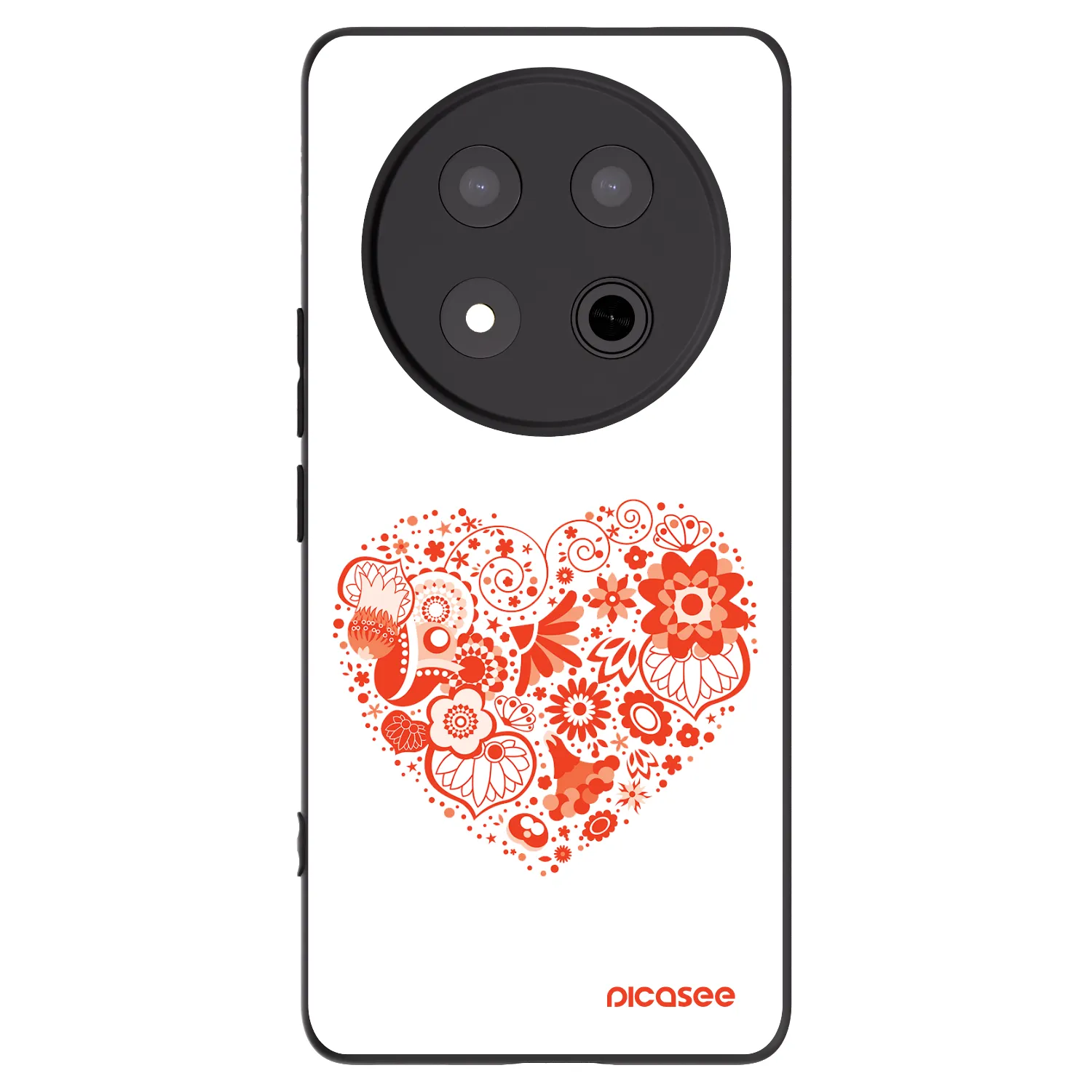 Picasee husă neagră din silicon pentru Honor Magic7 Lite 5G - Big heart