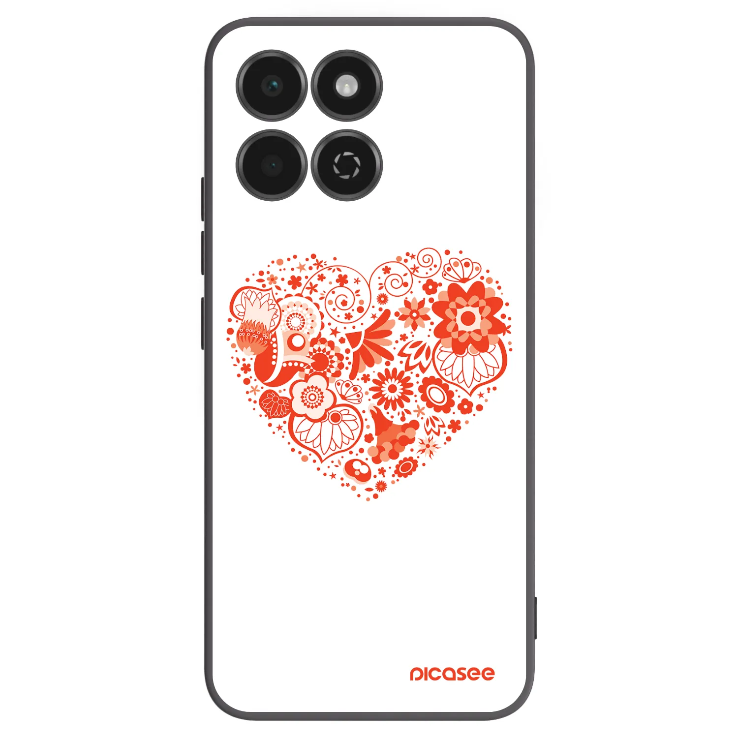 Picasee husă neagră din silicon pentru Honor 200 Smart 5G - Big heart