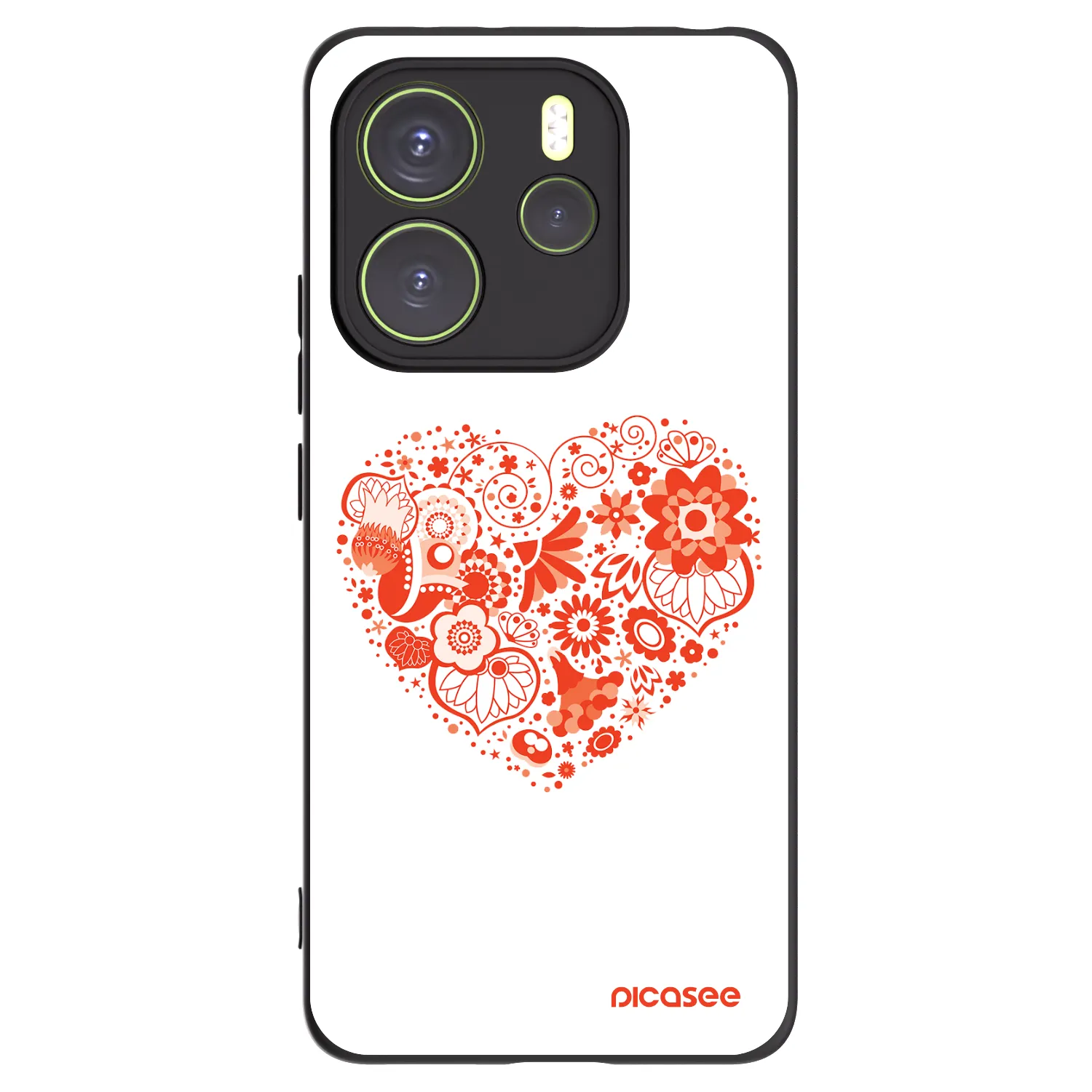 Picasee husă neagră din silicon pentru Xiaomi Redmi Note 14 4G - Big heart