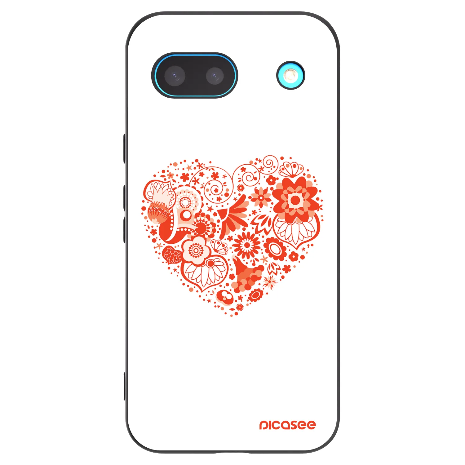 Picasee husă neagră din silicon pentru Google Pixel 8 - Big heart