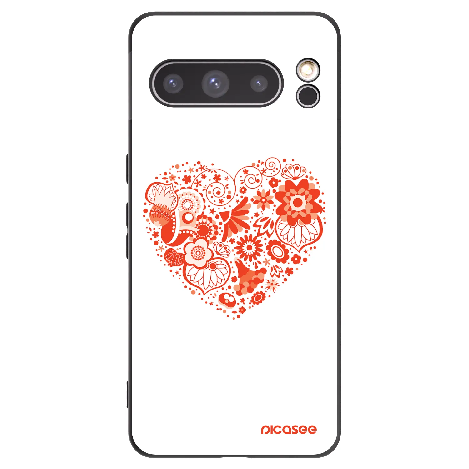 Picasee husă neagră din silicon pentru Google Pixel 8 Pro - Big heart