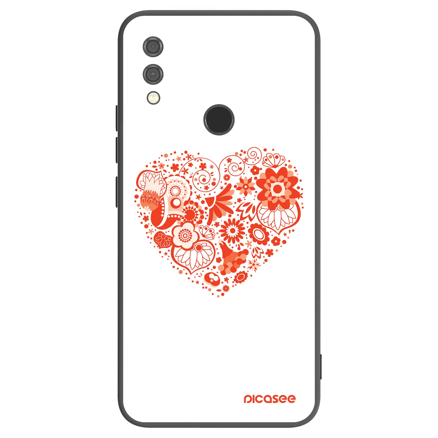 Picasee husă neagră din silicon pentru Xiaomi Redmi Note 7 - Big heart
