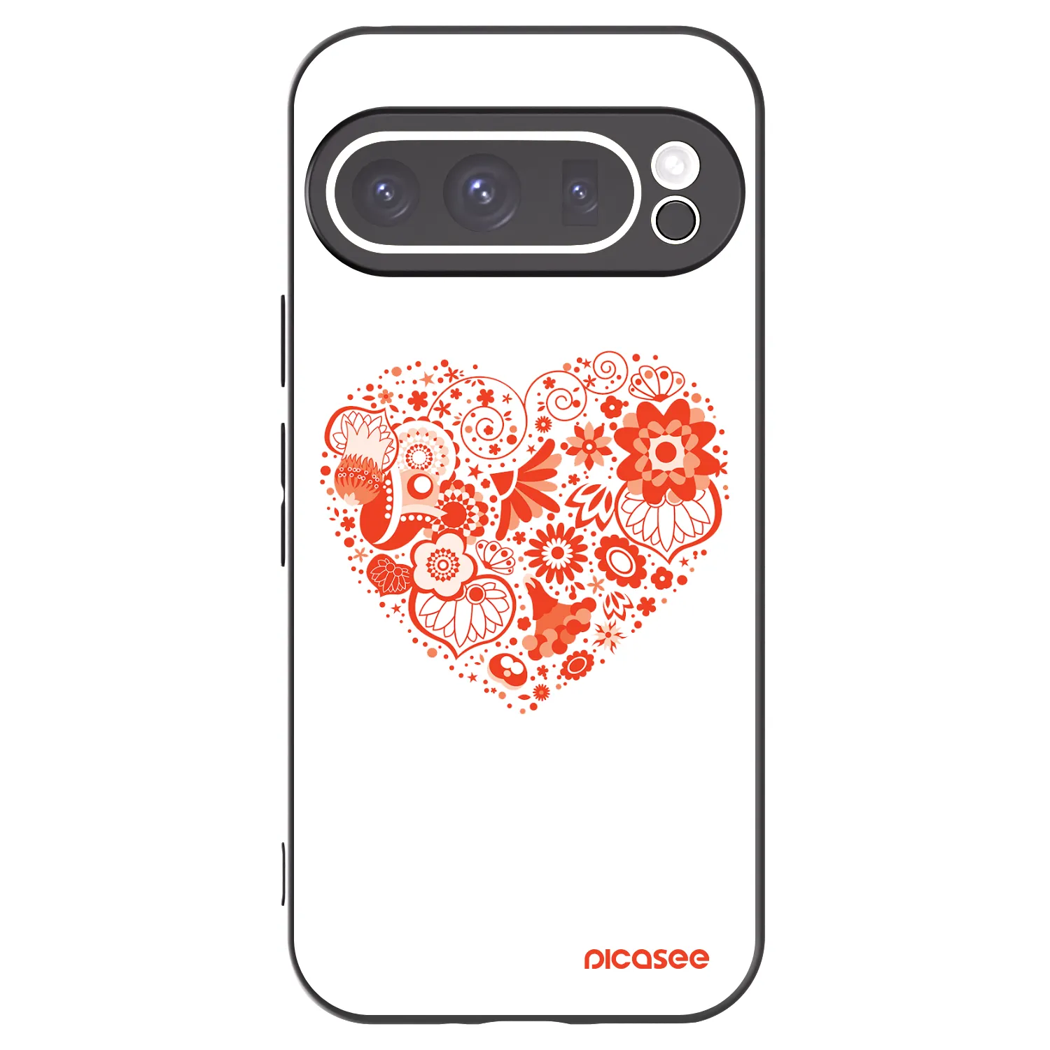 Picasee husă neagră din silicon pentru Google Pixel 9 Pro - Big heart