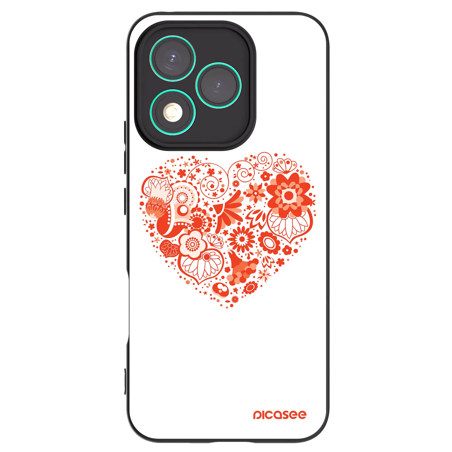 Picasee husă neagră din silicon pentru Honor 400 Lite 5G - Big heart