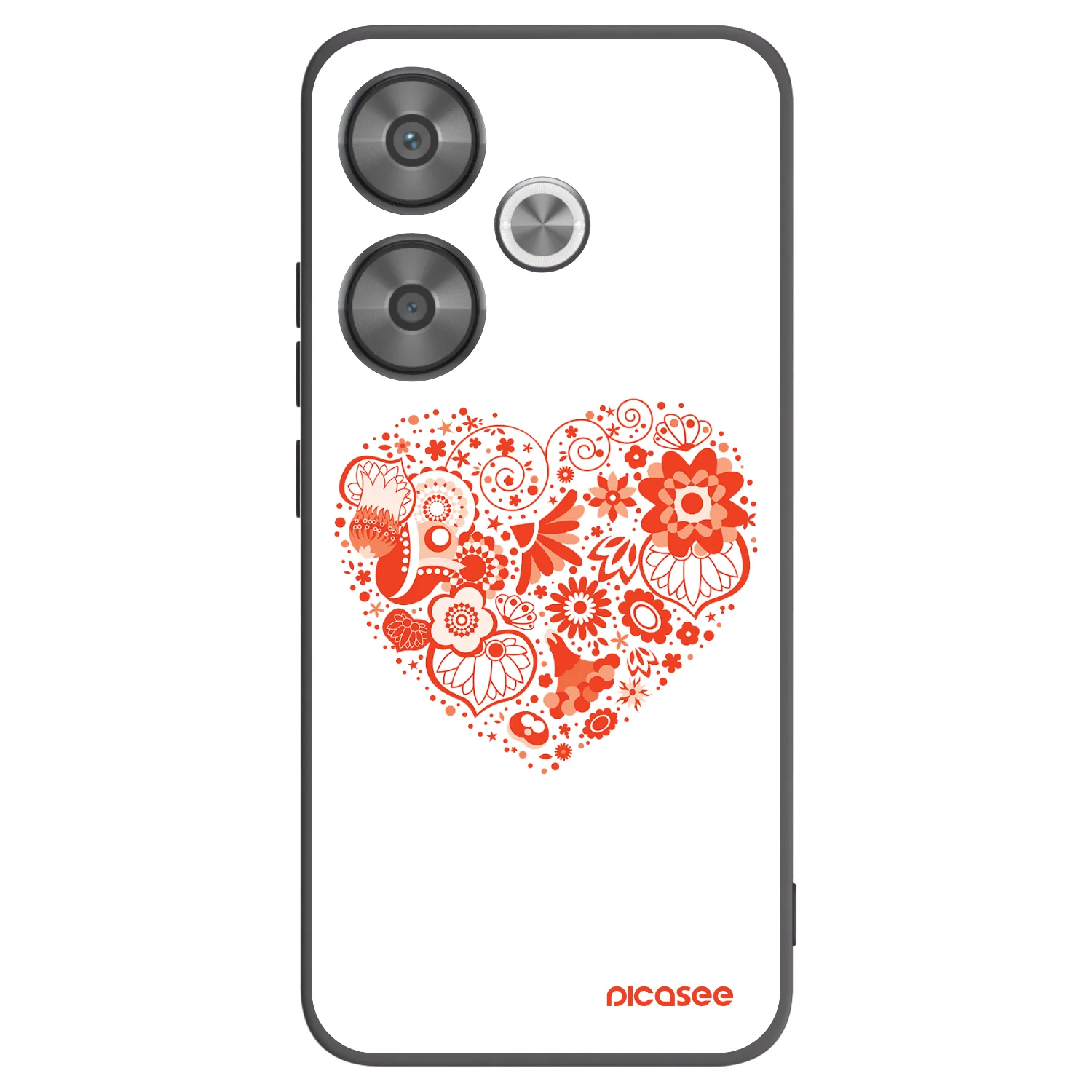 Picasee husă neagră din silicon pentru Xiaomi Poco F6 - Big heart