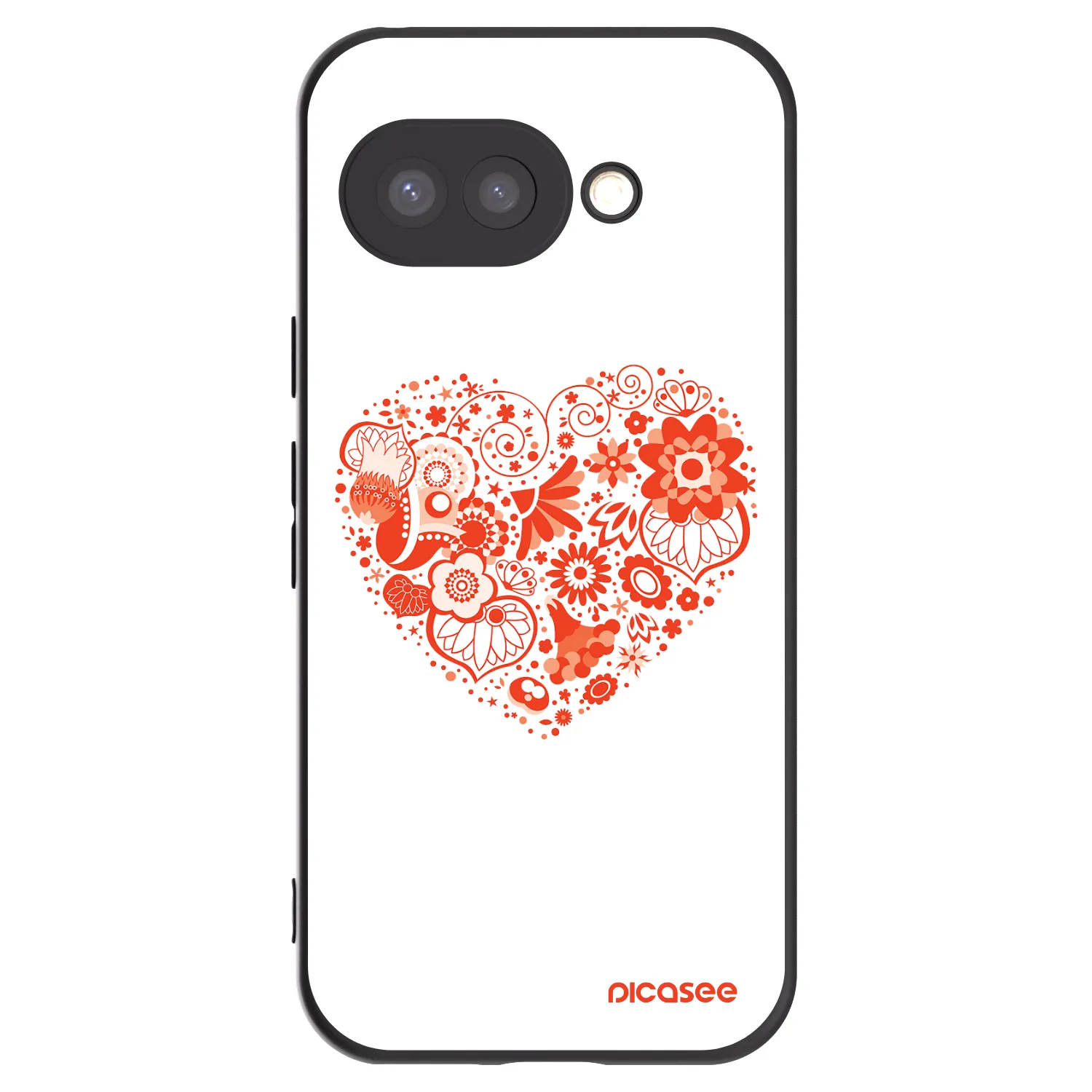 Picasee husă neagră din silicon pentru Google Pixel 9a - Big heart