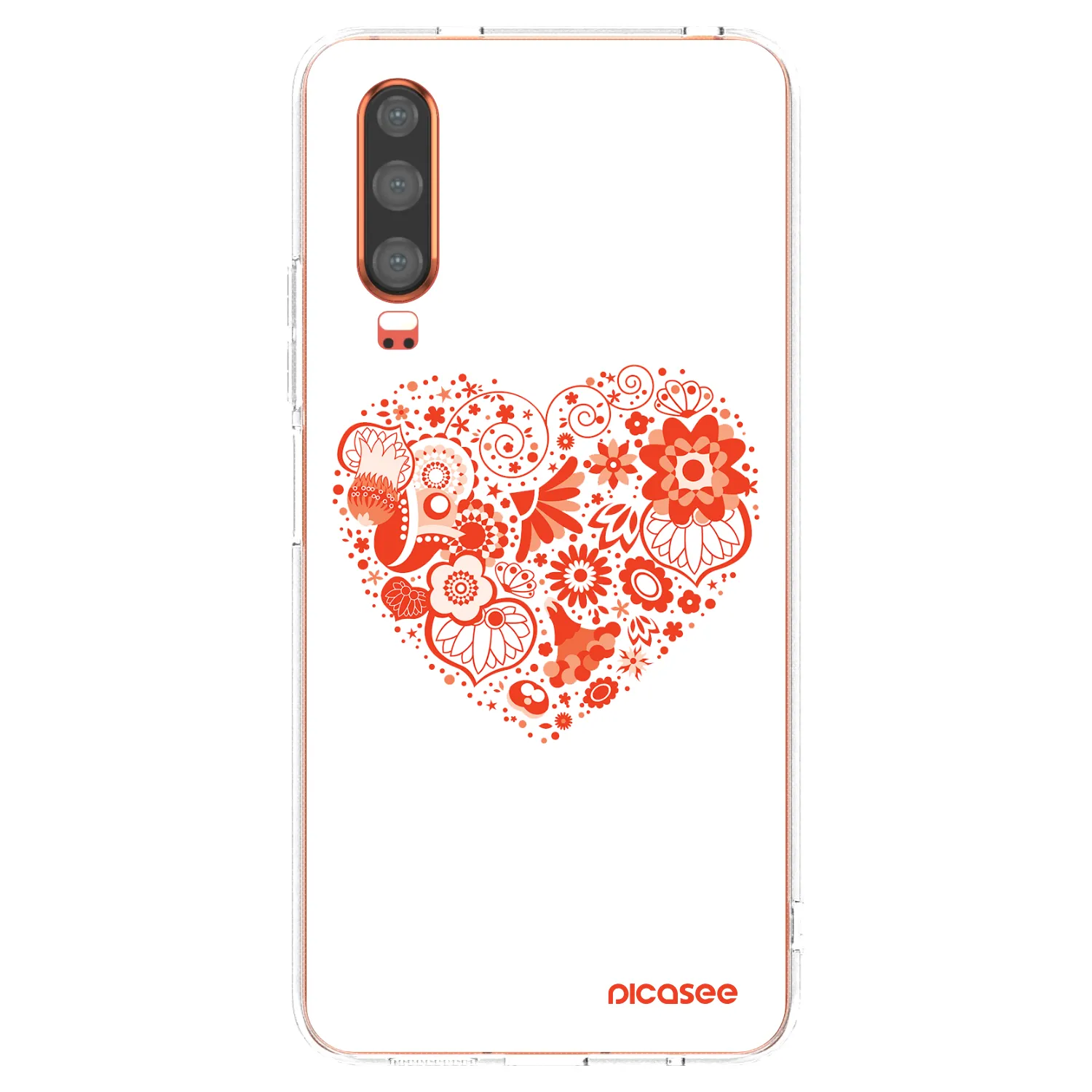 Picasee husă transparentă din silicon pentru Huawei P30 - Big heart